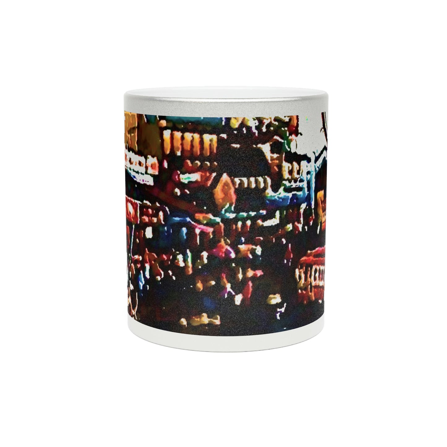 Metallic Mug (Silver\Gold) ...  "No.9 Fishermen's Grotto - Fishermen's Wharf, SF, California" ... Family Archives: 1970's ... Original Works ...