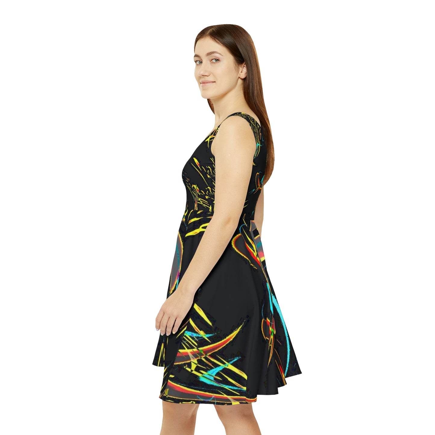 Women's Skater Dress ... "Waning Moon" ... Central Idaho ... October 2022 ... Rendering Time: 22 Hours ... Original Works ...