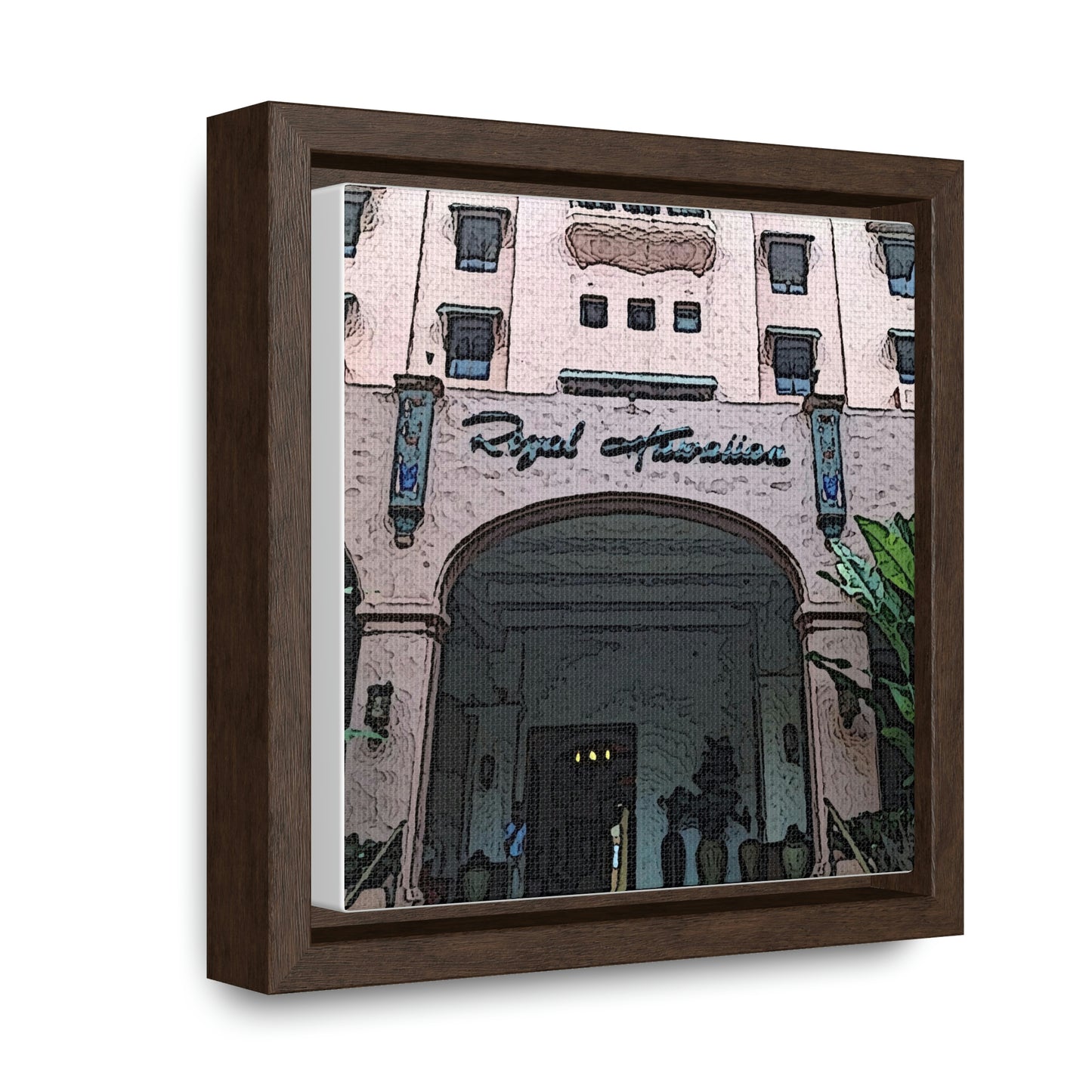 Gallery Canvas Wraps, Square Frame ...  "La Grande Entree" At: 'The Pink Palace' ... The Royal Hawai'ian ... Honolulu, HI ... '27Oct2014' ... Original Works ...