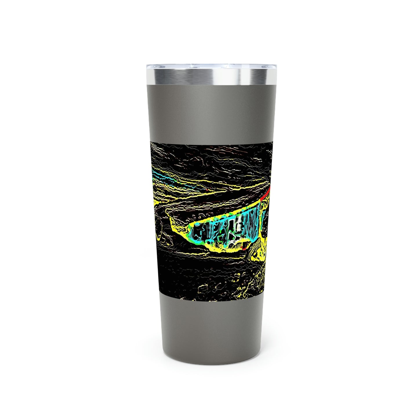 Copper Vacuum Insulated Tumbler, 22oz ... "Snow Vehicle In Snow Storm At-Rest" ... Circa 12Mar23 ... Central Idaho ... 18-Hours Rendering Time: Original Works ...