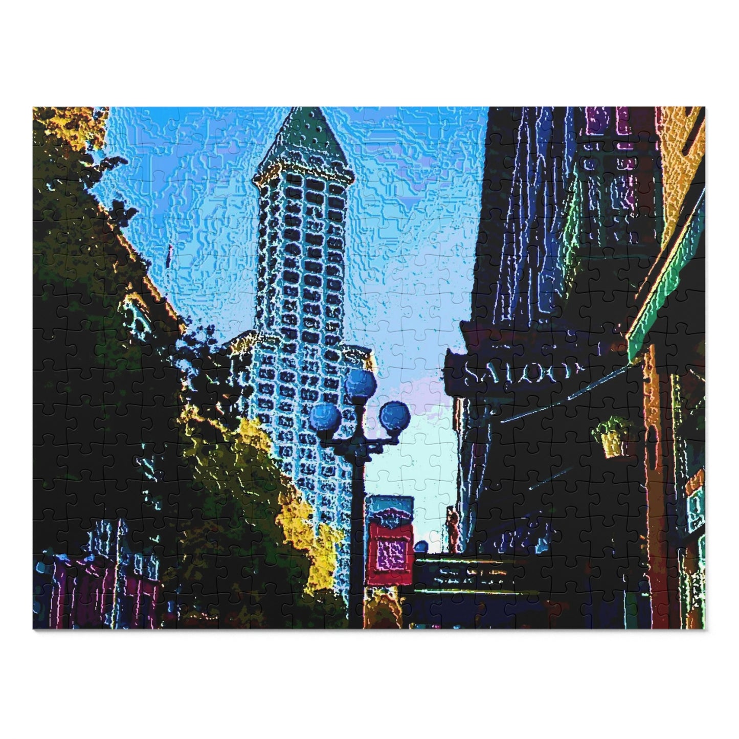 Jigsaw Puzzle (30, 110, 252, 500,1000-Piece) ...  Pioneer Square & Smith Tower ... 'That World Famous View' ... Colleague Supplied Photo ... Original Works ...