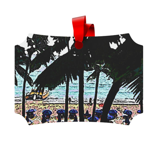 Metallic Ornaments (Round, Berlin) ...  "A Beautiful Beach Amongst The Palms" ... The Outrigger Waikiki, Honolulu, Oahu ... Original Works ...