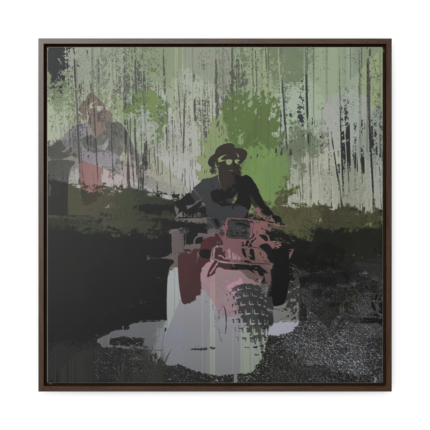 Gallery Canvas Wraps, Square Frame ...  3-Wheeln' N' Groovin The Mountain Roads ... Central Idaho ... Original Works ...