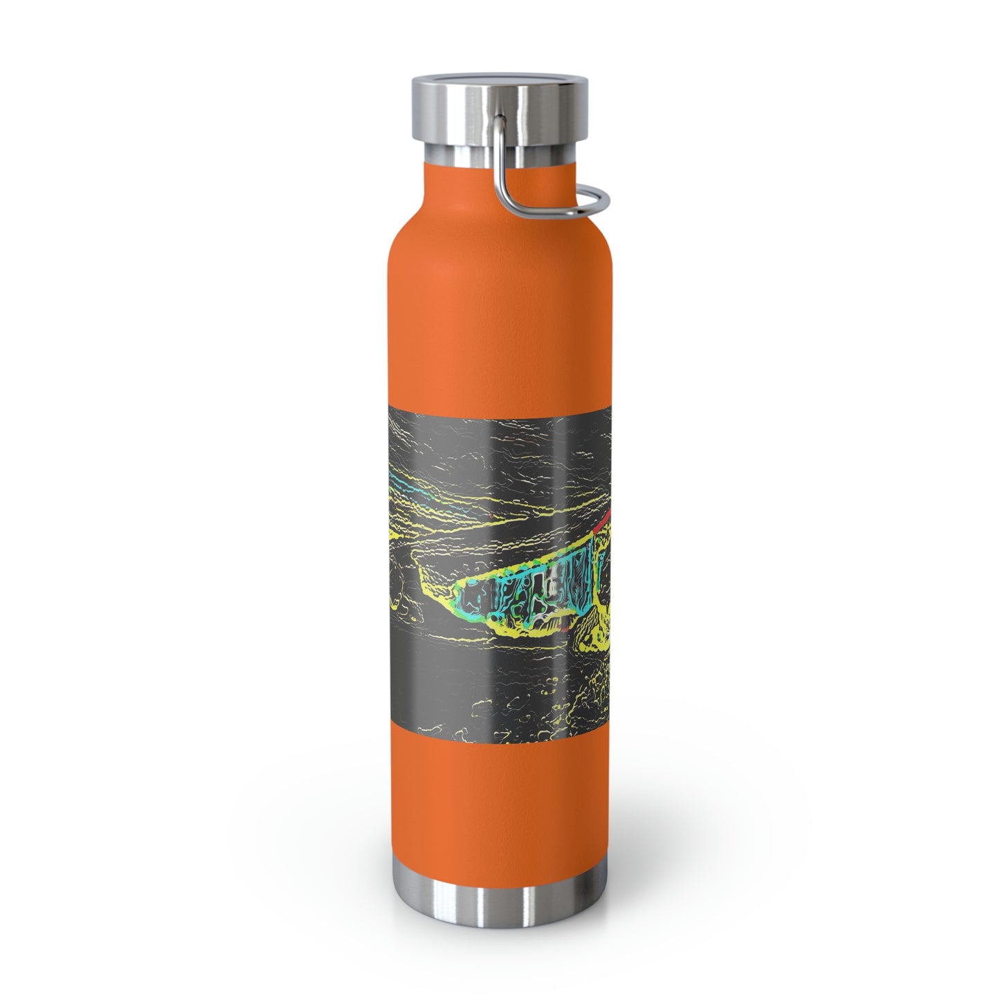 Copper Vacuum Insulated Bottle, 22oz ... "Snow Vehicle In Snow Storm At-Rest" ... Circa 12Mar23 ... Central Idaho ... 18-Hours Rendering Time: Original Works ...