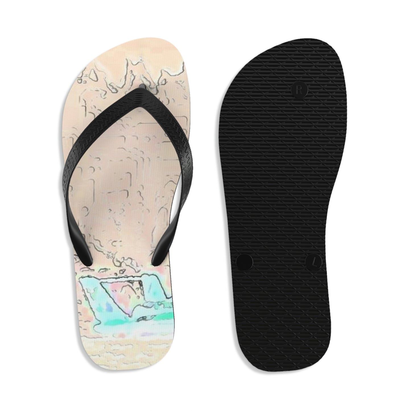Unisex Flip-Flops ...  Seattle Columbia Cup On Lake Washington ... "Dave Wilcox Heads For The Win" ... Associate Gift-Photo ... Original Works ...