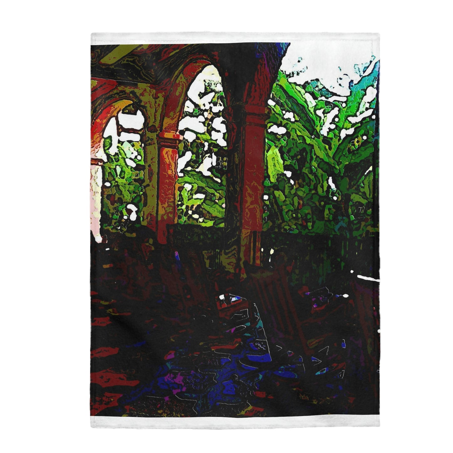 Velveteen Plush Blanket ... Lanai & Rocking Chairs At: 'The Pink Palace' ... The Royal Hawai'ian ... Honolulu, HI ... '27Oct2014' ... Original Works ...