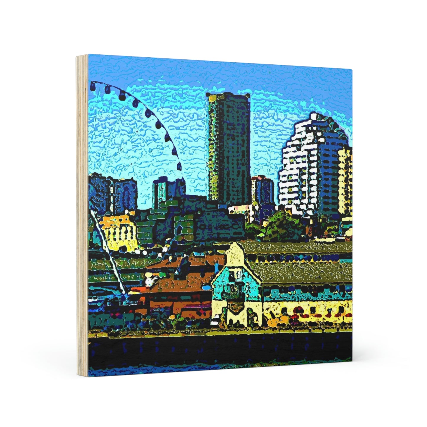Wood Canvas ... That Classic Wheel ... 'Seattle's Wheel' ... & An Old Classic Waterside Vendors ...  'Family Archives' ... Original Works ...