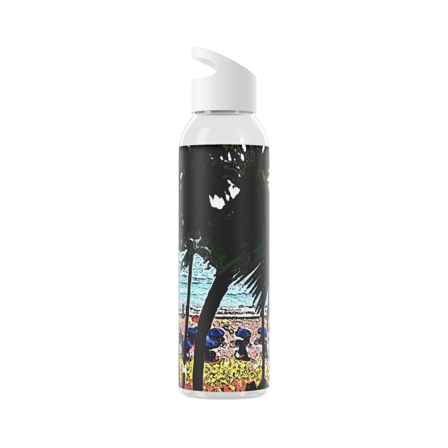 Sky Water Bottle ... "A Beautiful Beach Amongst The Palms" ... The Outrigger Waikiki, Honolulu, Oahu ... Original Works ...