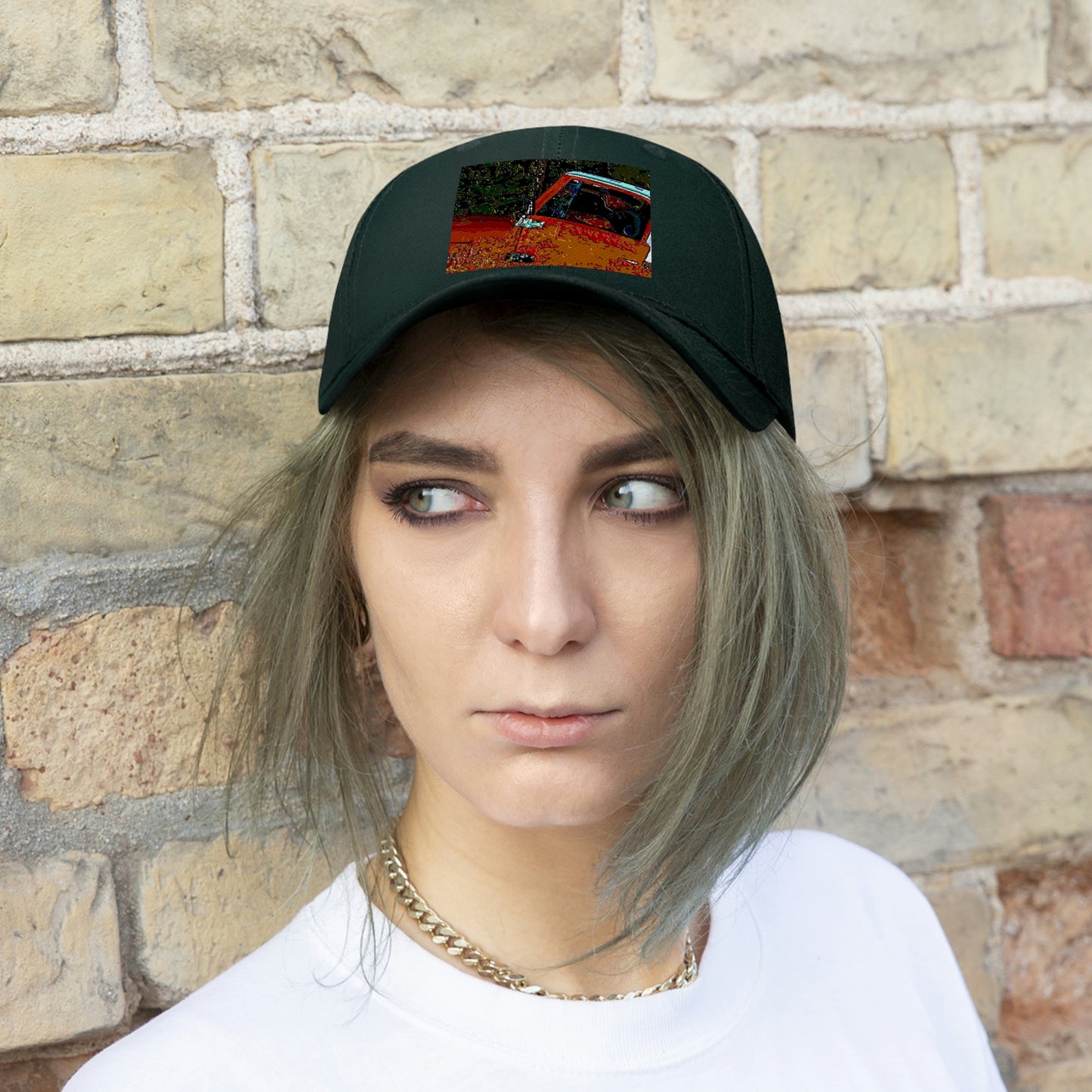 Unisex Twill Hat ... How-To-Drive-Idaho's-Mountain_Roads ... "Like A Professional" ... "Truckin' Like The Doo-Dah-Man" ...