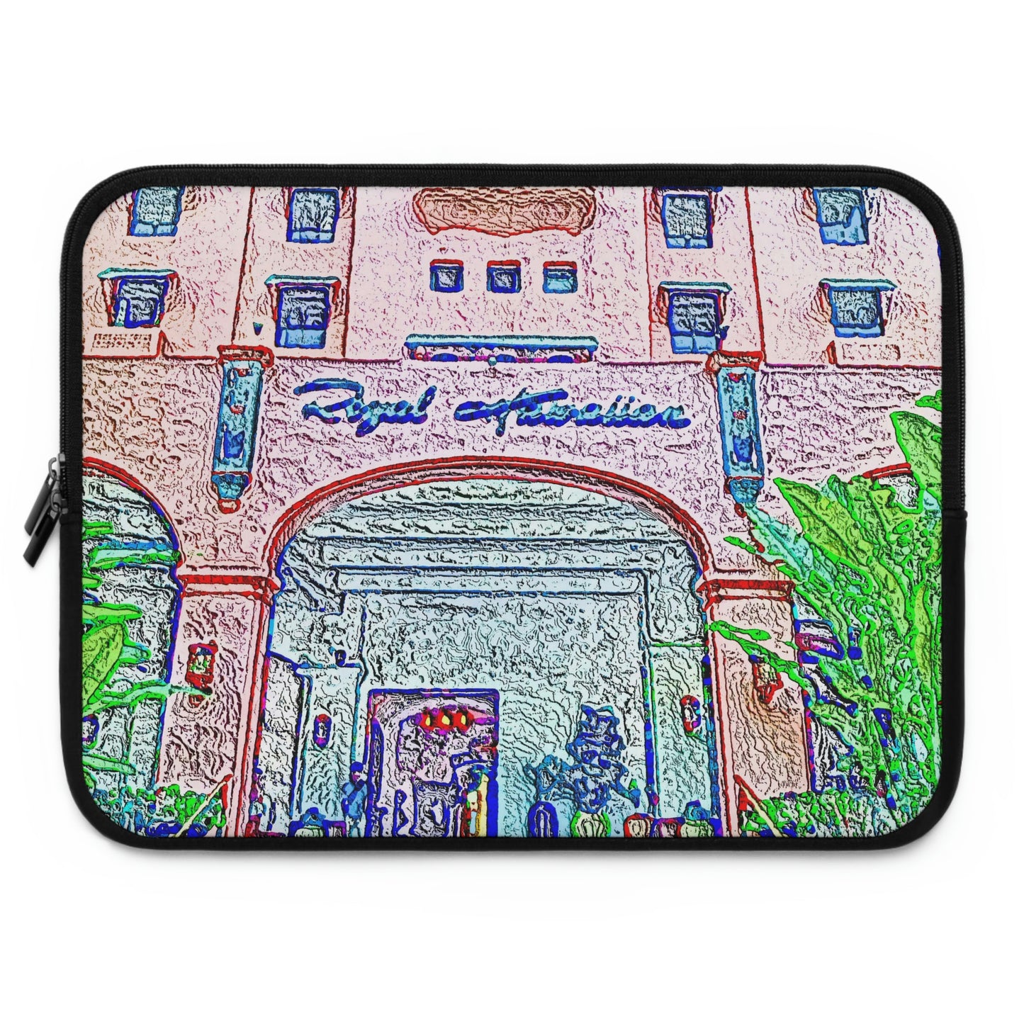 Laptop Sleeve ... "La Grande Entree" At: 'The Pink Palace' ... The Royal Hawai'ian ... Honolulu, HI ... '27Oct2014' ... Original Works ...