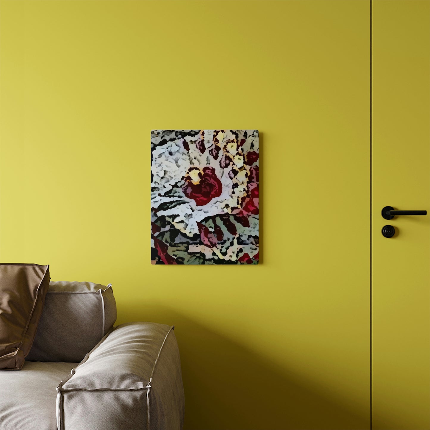 Acrylic Wall Art Panels ... "A Friendly Flower" ... Pointsettia 'Pointing' ... Original Works ... (Supplied Photograph) ...