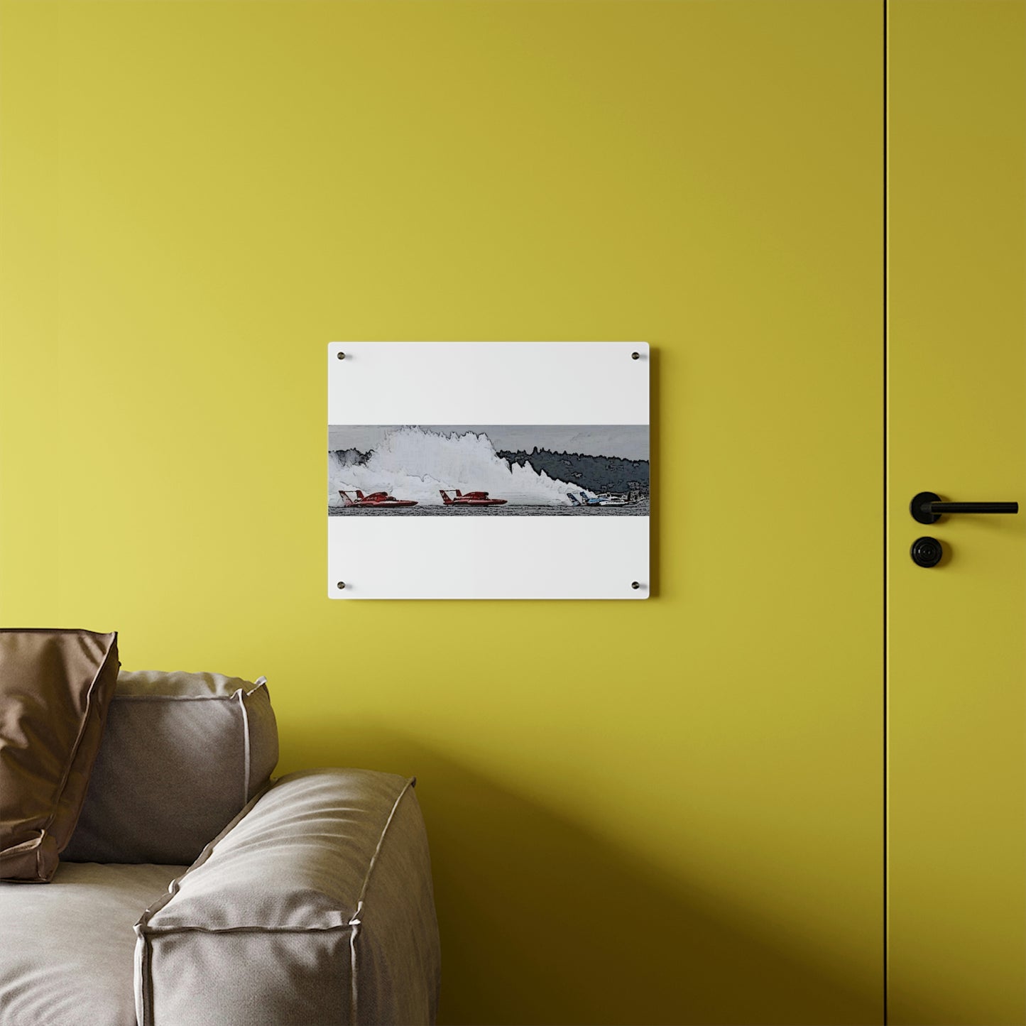 Acrylic Wall Art Panels ... Seattle Columbia Cup On Lake Washington ... "Dave Wilcox Heads For The Win" ... Associate Gift-Photo ... Original Works ...