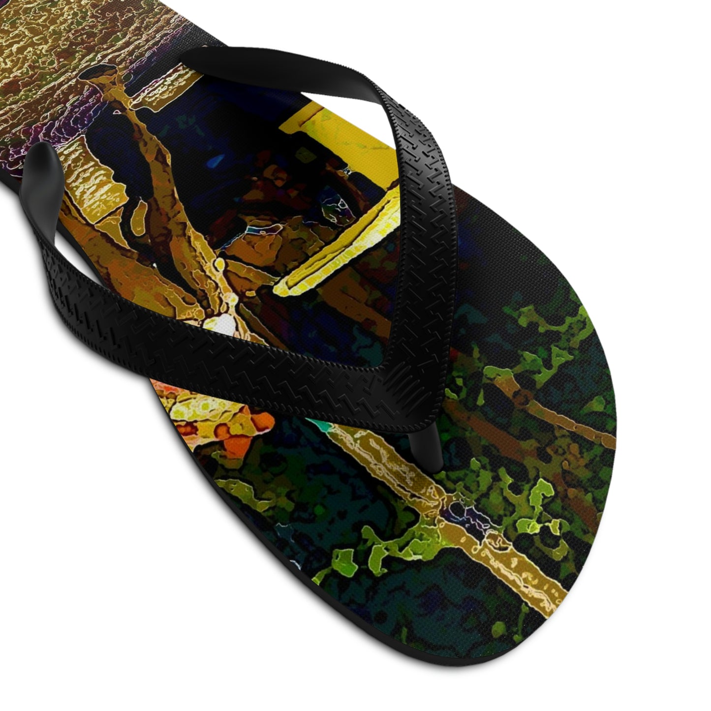 Unisex Flip-Flops ... "Truckin'-Up-To-Buffalo ... 'Oops - Wrong Country' ... Truckin'-Up-To-New Delll -'E' ... " ... (Delhi, India) ... 5July2007. Original Works ...