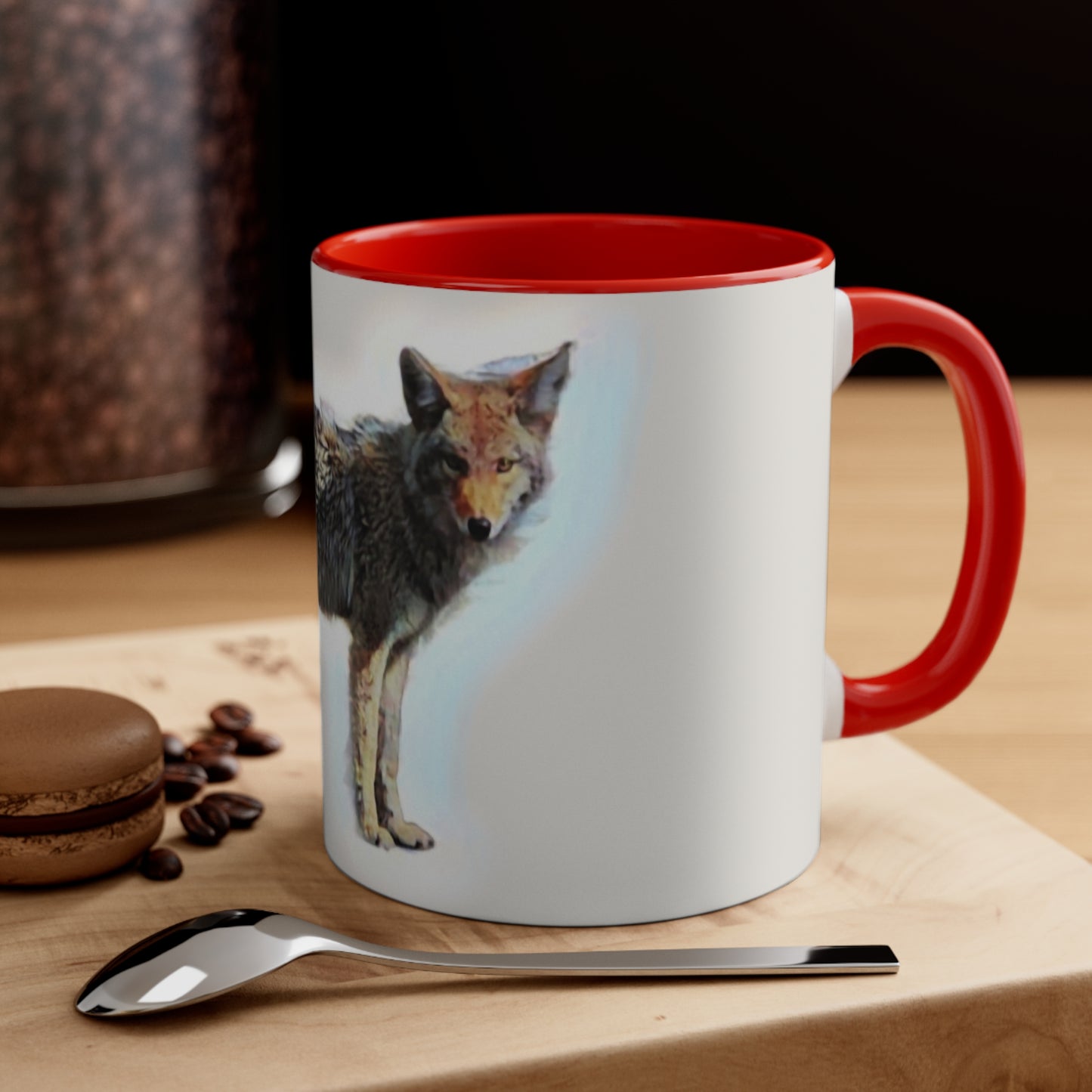 Accent Coffee Mug, 11oz ... Coyote ... "Yosemite Valley: Circa May23 ... KPH Base Photo" ... Original Works ...