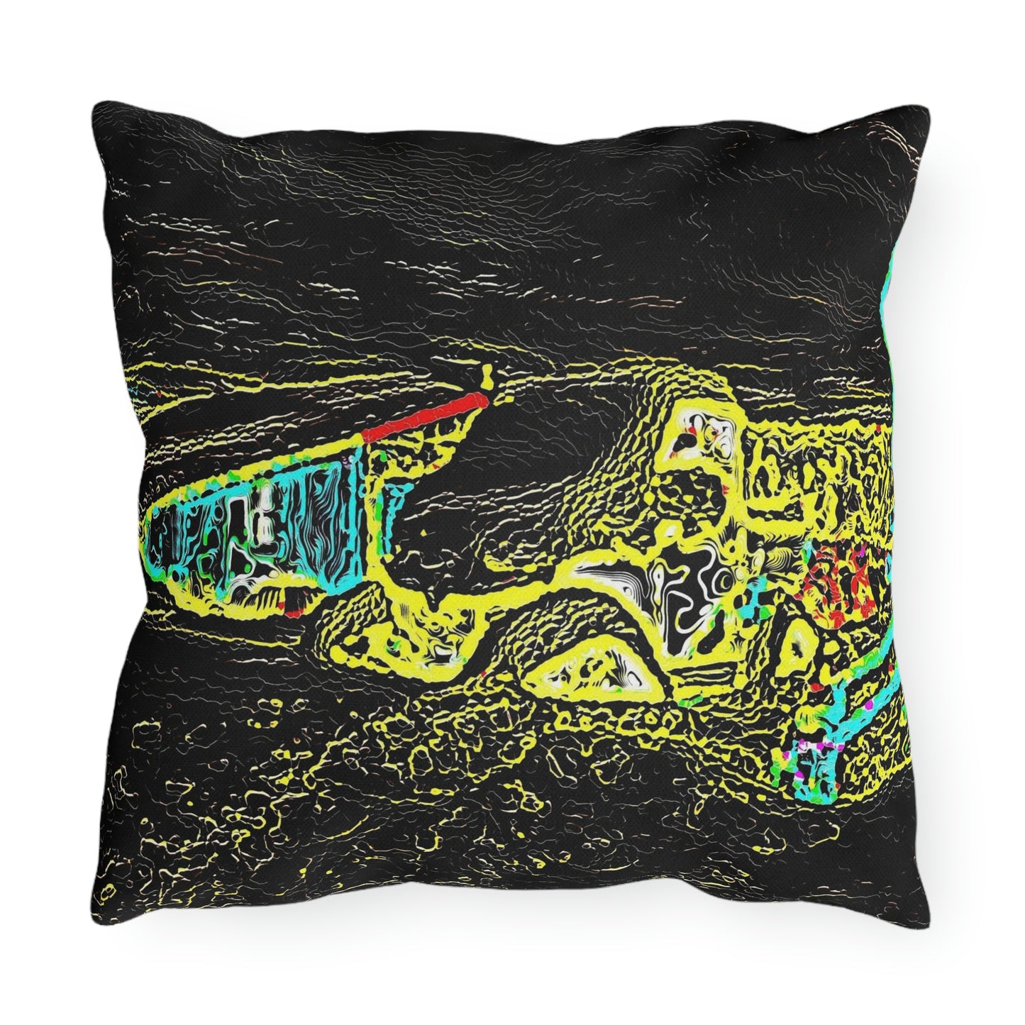 Outdoor Pillows ...  "Snow Vehicle In Snow Storm At-Rest" ... Circa 12Mar23 ... Central Idaho ... 18-Hours Rendering Time: Original Works ...