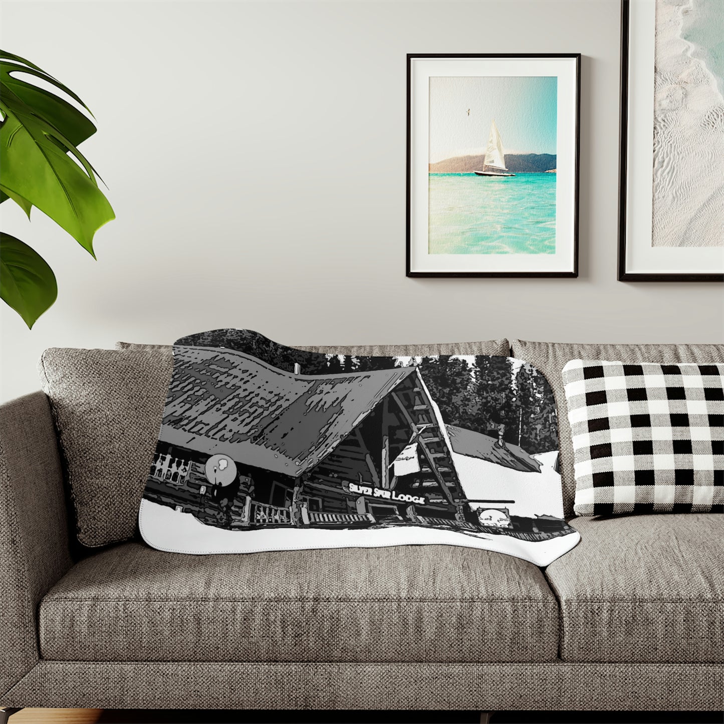 Sherpa Blanket ... A Beautiful Lodge & Back-Country Outfitter In A Mountain Town ... 'Dixie, Idaho, November 2022' ... Original Works ...