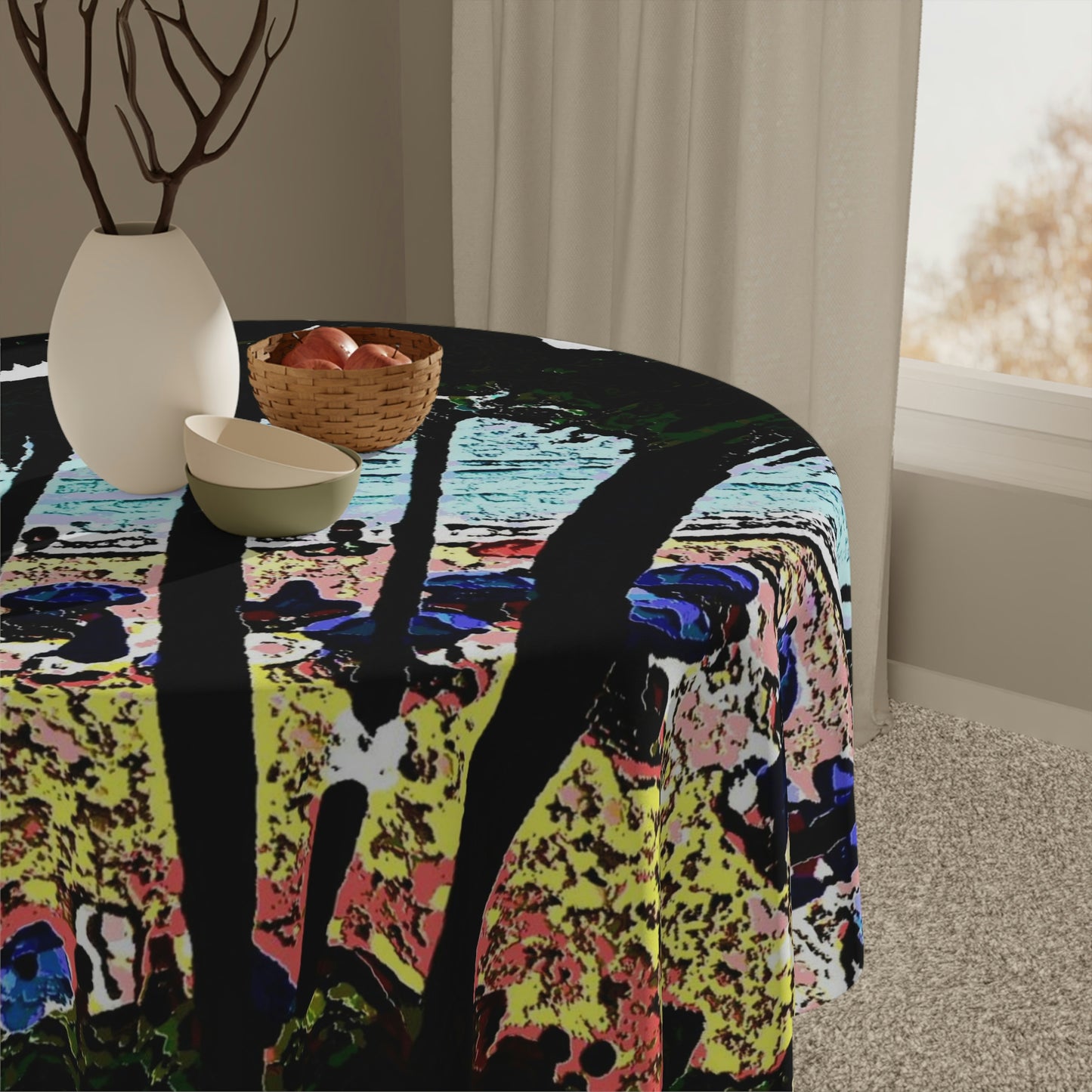 Tablecloth ... "A Beautiful Beach Amongst The Palms" ... The Outrigger Waikiki, Honolulu, Oahu ... Original Works ...