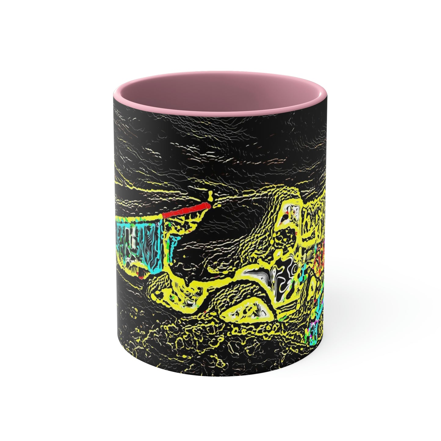 Accent Coffee Mug, 11oz ... "Snow Vehicle In Snow Storm At-Rest" ... Circa 12Mar23 ... Central Idaho ... 18-Hours Rendering Time: Original Works ...