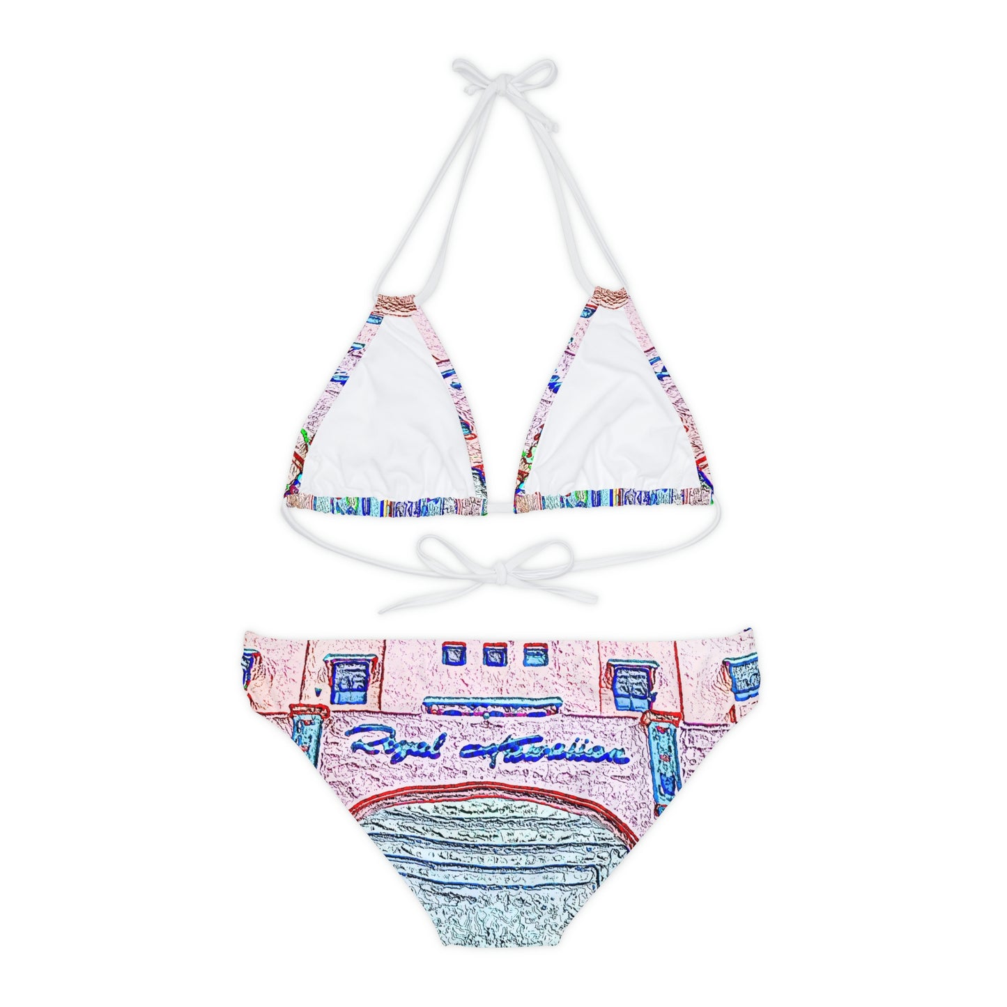 Strappy Bikini Set ... "La Grande Entree" At: 'The Pink Palace' ... The Royal Hawai'ian ... Honolulu, HI ... '27Oct2014' ... Original Works ...