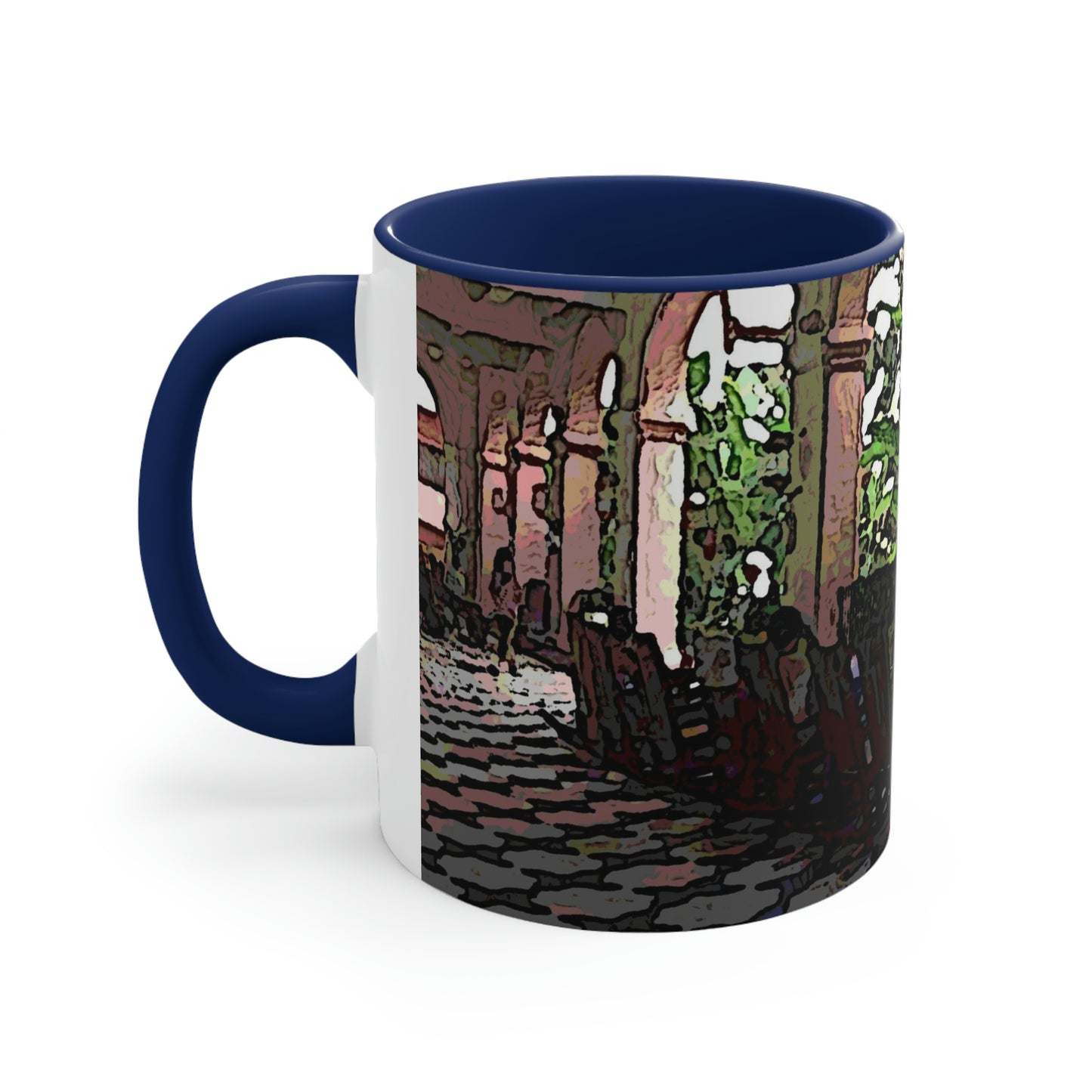 Accent Coffee Mug, 11oz ...  Lanai & Rocking Chairs At: 'The Pink Palace' ... The Royal Hawai'ian ... Honolulu, HI ... '27Oct2014' ... Original Works ...