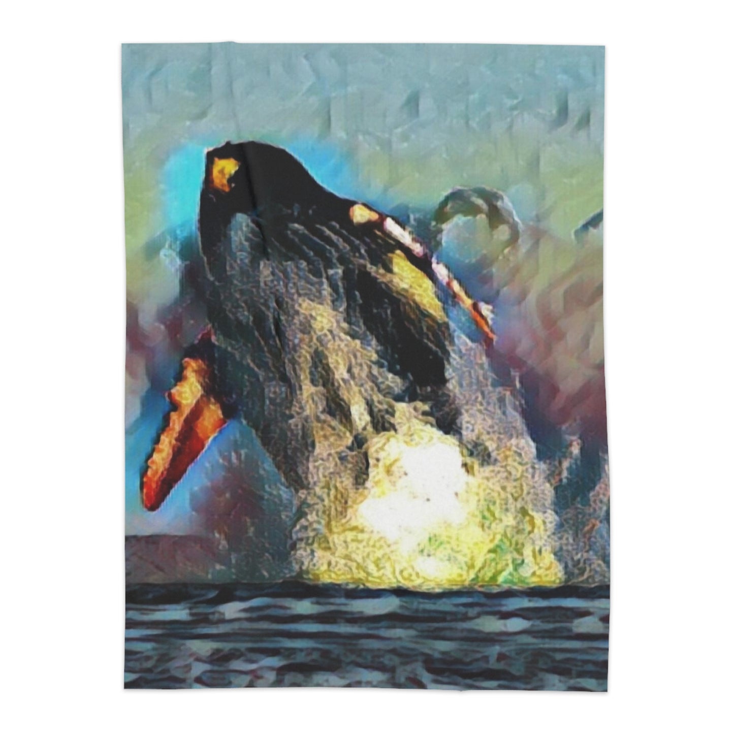 Sherpa Blanket ... An Extraordinary Humpback Breach ... 'With Explosive Energy' ... Family Archives (KPH) ... Circa: 21st Century. Maui, HI ... Original Works ...