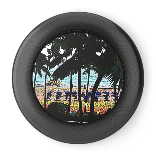 Wham-O Frisbee ...  "A Beautiful Beach Amongst The Palms" ... The Outrigger Waikiki, Honolulu, Oahu ... Original Works ...