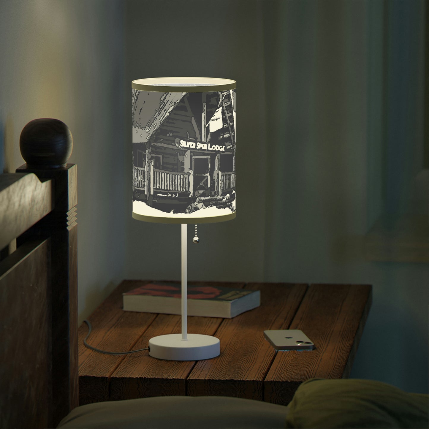 Lamp on a Stand, US|CA plug ... A Beautiful Lodge & Back-Country Outfitter In A Mountain Town ... 'Dixie, Idaho, November 2022' ... Original Works ...
