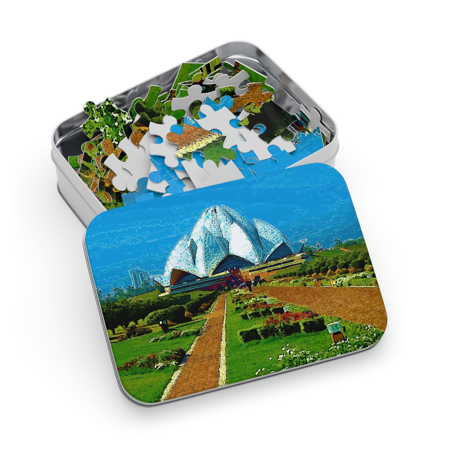 Jigsaw Puzzle (30, 110, 252, 500,1000-Piece) ... 'Bahai'i House-Of-Worship' ... "Lotus Temple: Delhi, India, 2008" ... Original Works ...