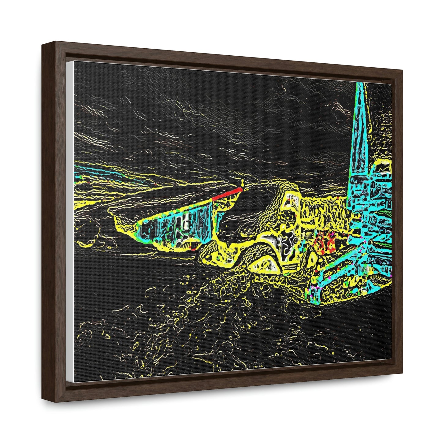 Gallery Canvas Wraps, Horizontal Frame ... "Snow Vehicle In Snow Storm At-Rest" ... Circa 12Mar23 ... Central Idaho ... 18-Hours Rendering Time: Original Works ...