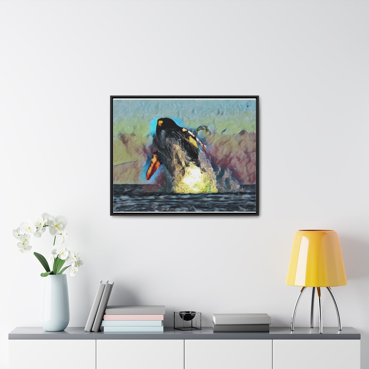 Gallery Canvas Wraps, Horizontal Frame ... An Extraordinary Humpback Breach ... 'With Explosive Energy' ... Family Archives (KPH) ... Circa: 21st Century. Maui, HI ... Original Works ...