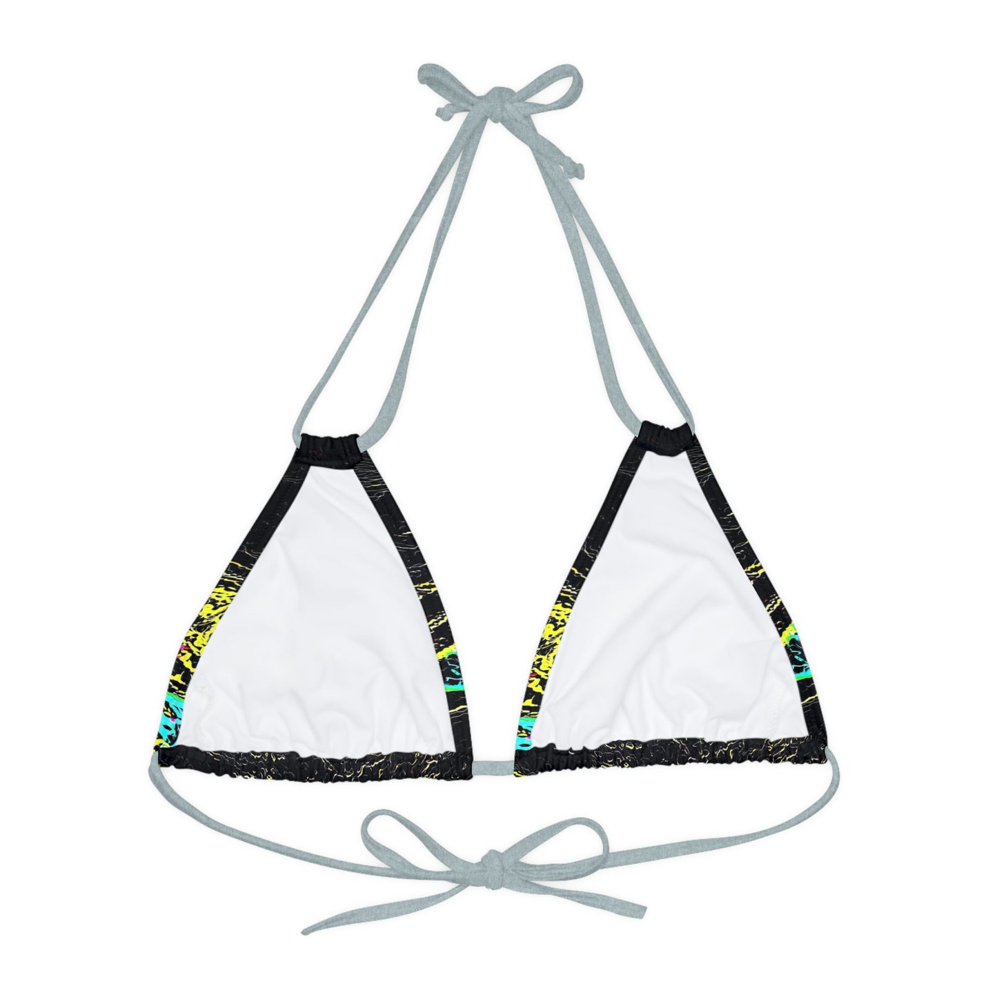 Strappy Triangle Bikini Top (AOP) ... "Snow Vehicle In Snow Storm At-Rest" ... Circa 12Mar23 ... Central Idaho ... 18-Hours Rendering Time: Original Works ...