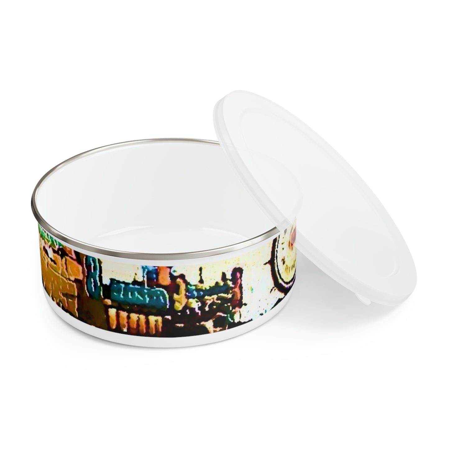Enamel Bowl ...  "No.9 Fishermen's Grotto - Fishermen's Wharf, SF, California" ... Family Archives: 1970's ... Original Works ...