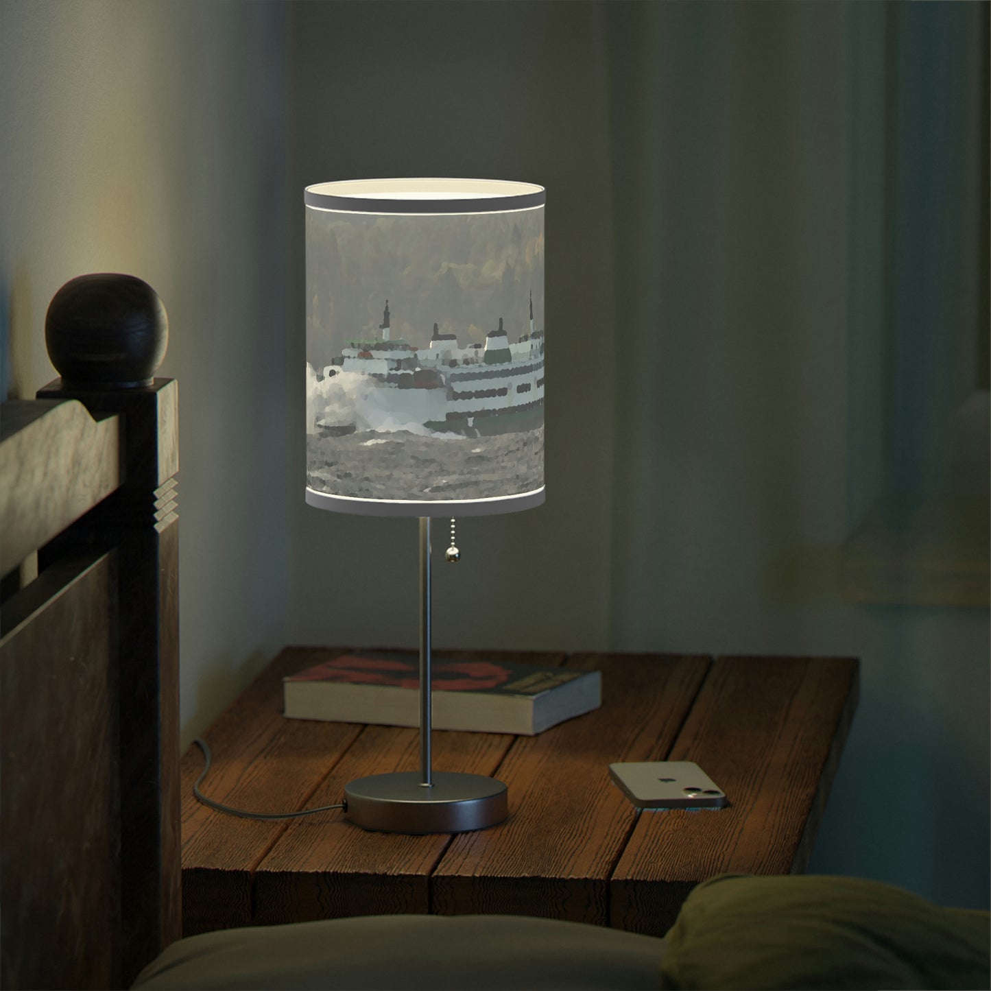 Lamp on a Stand, US|CA plug ... WADOT Ferry Crossing ... "A Very Rough Day" ... Mulkiteo Route ... Family Archives ... Early 1990's' ... Original Works ...