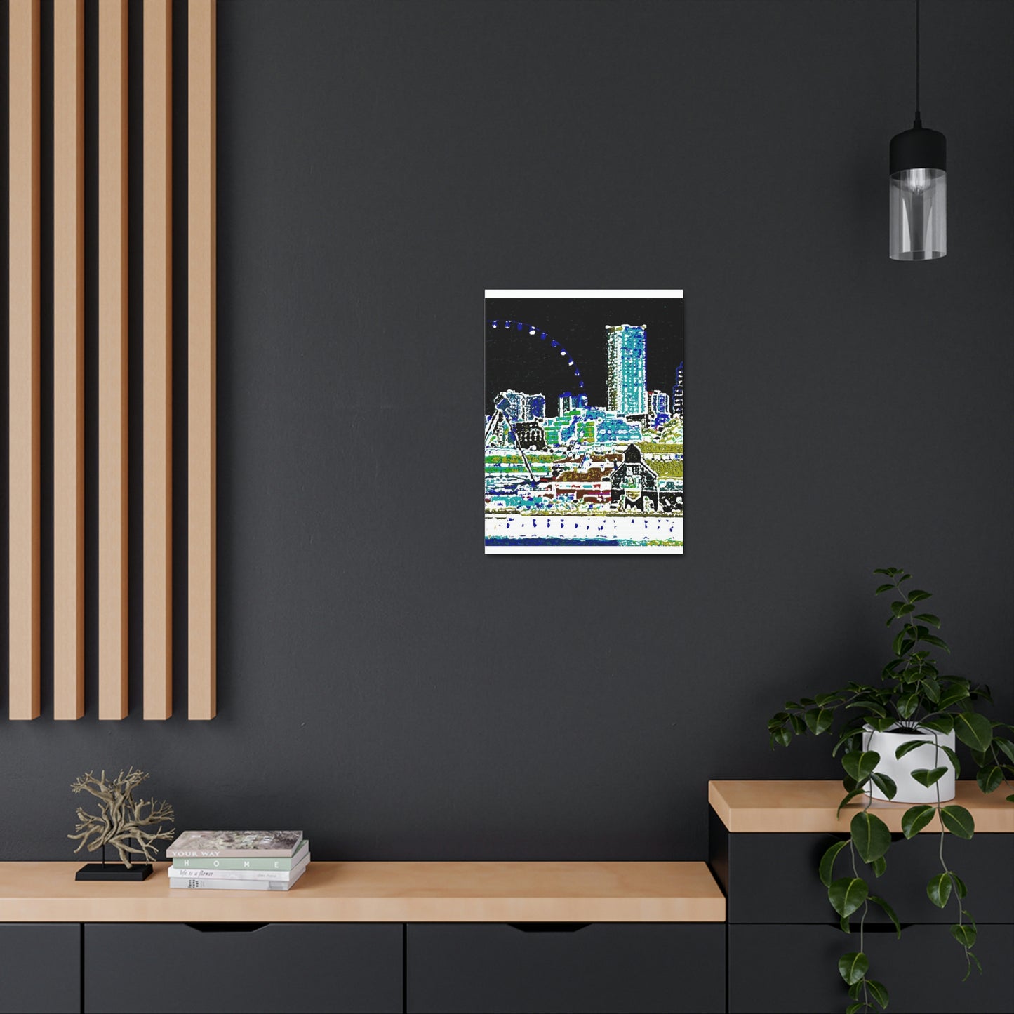 Satin Canvas, Stretched ... That Classic Wheel ... 'Seattle's Wheel' ... & An Old Classic Waterside Vendors ...  'Family Archives' ... Original Works ...