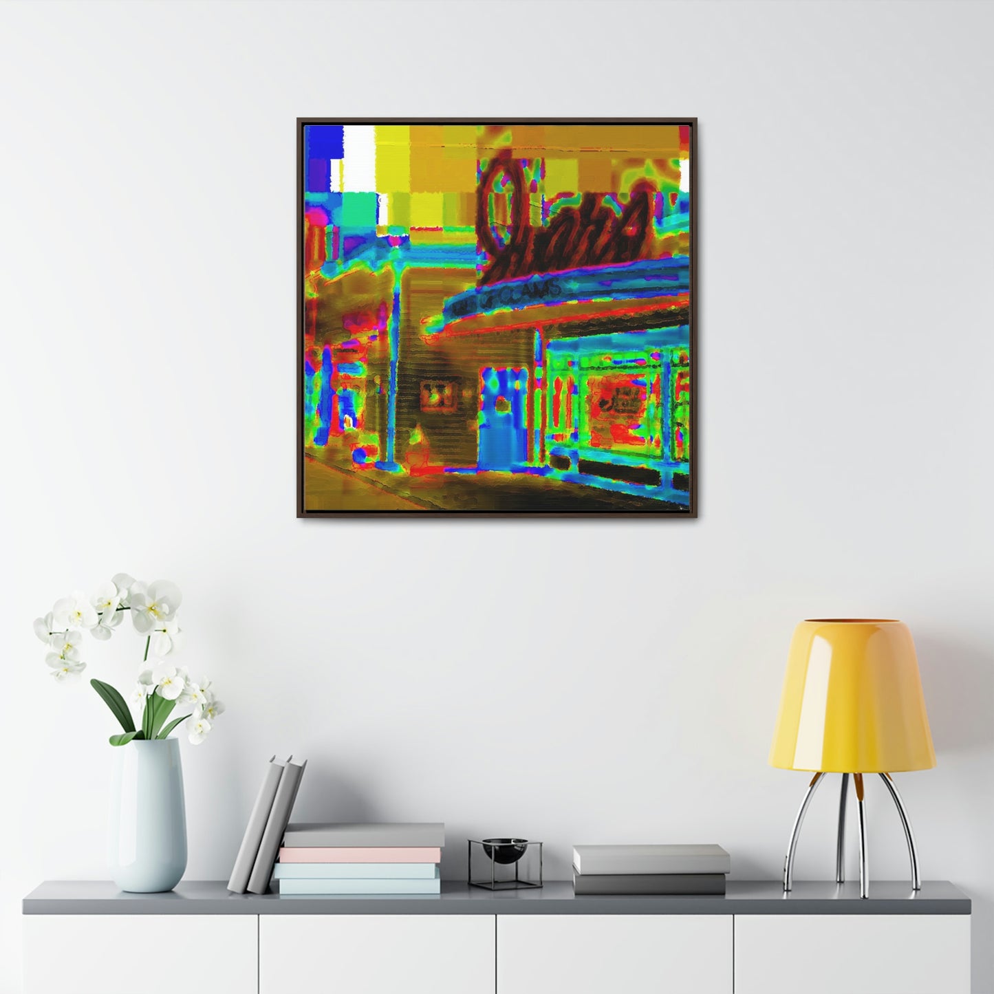 Gallery Canvas Wraps, Square Frame ...  In-A-Hurry & Stressed? ... Remember: Keep "Clam" ... Clam_Happy ...  'Ivars: Seattle Waterfront' ... Personal Archives ... Original Works ...