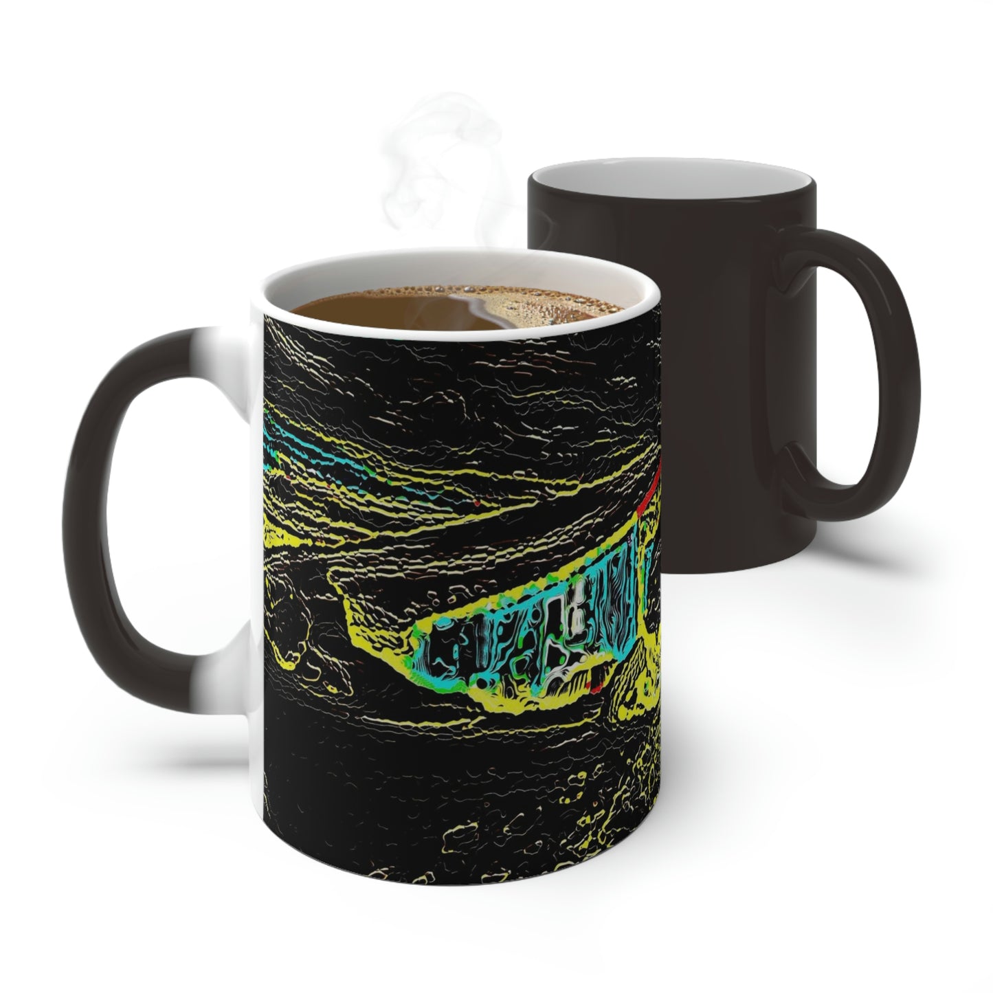 Color Changing Mug ... "Snow Vehicle In Snow Storm At-Rest" ... Circa 12Mar23 ... Central Idaho ... 18-Hours Rendering Time: Original Works ...