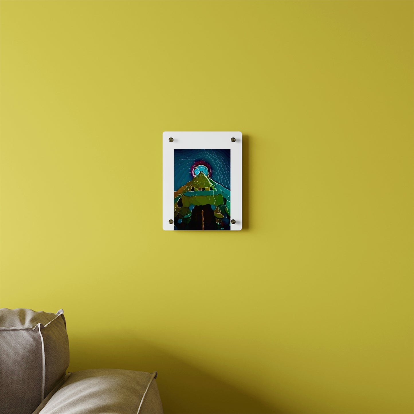 Acrylic Wall Art Panels ... "Seattle's World Fair" ... Below Space Needle 'Looking Up' ... On A Very Rainy Morning (Father's Family Photo). ... Original ...