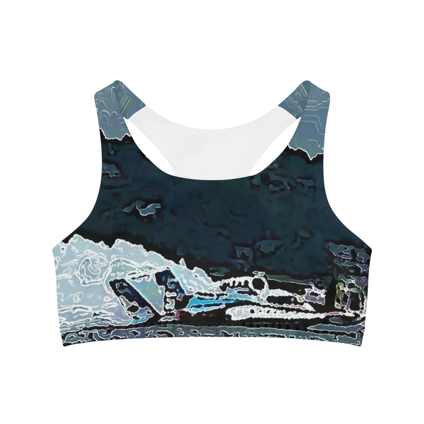 Seamless Sports Bra (AOP) ... Seattle Columbia Cup On Lake Washington ... "Dave Wilcox Heads For The Win" ... Associate Gift-Photo ... Original Works ...