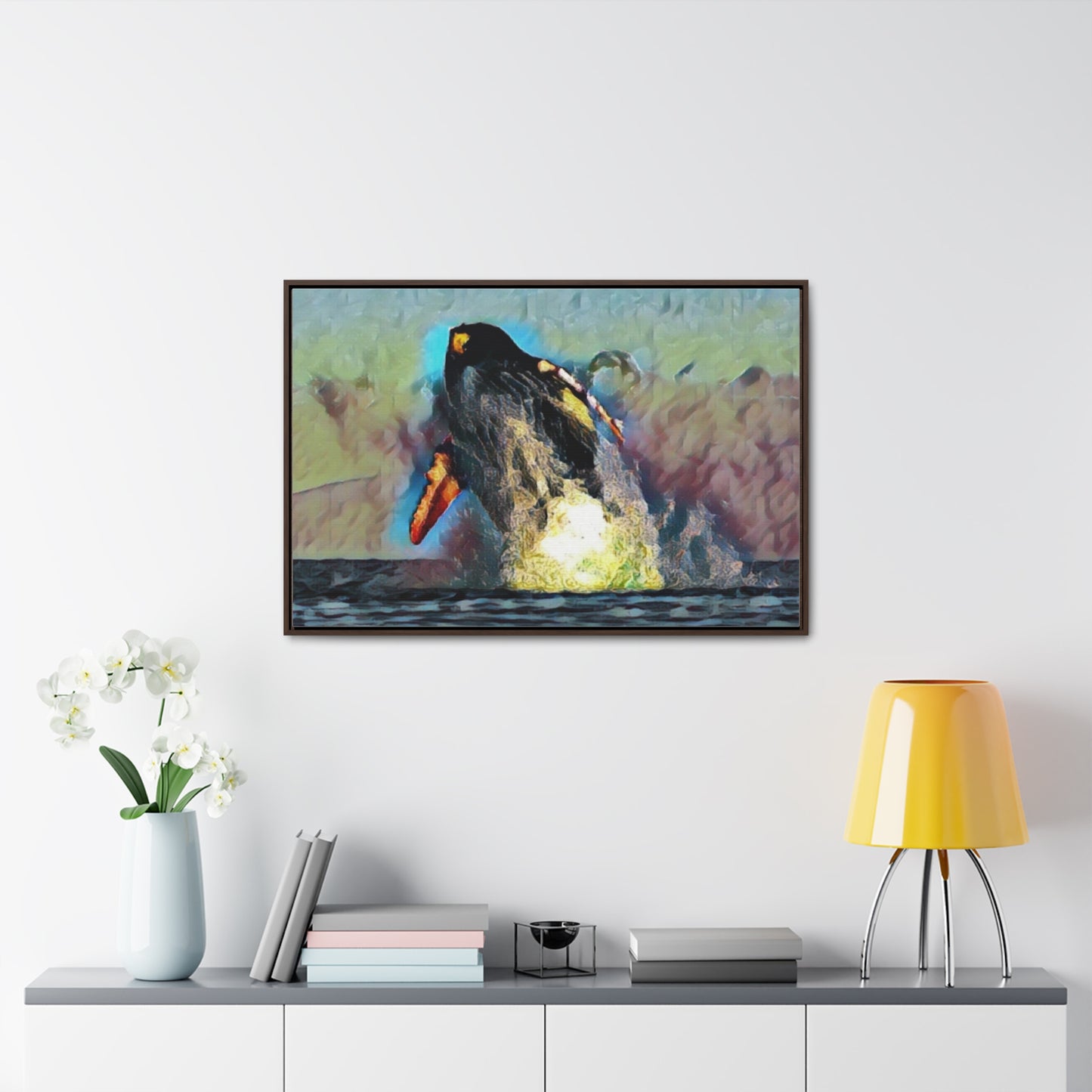 Gallery Canvas Wraps, Horizontal Frame ... An Extraordinary Humpback Breach ... 'With Explosive Energy' ... Family Archives (KPH) ... Circa: 21st Century. Maui, HI ... Original Works ...
