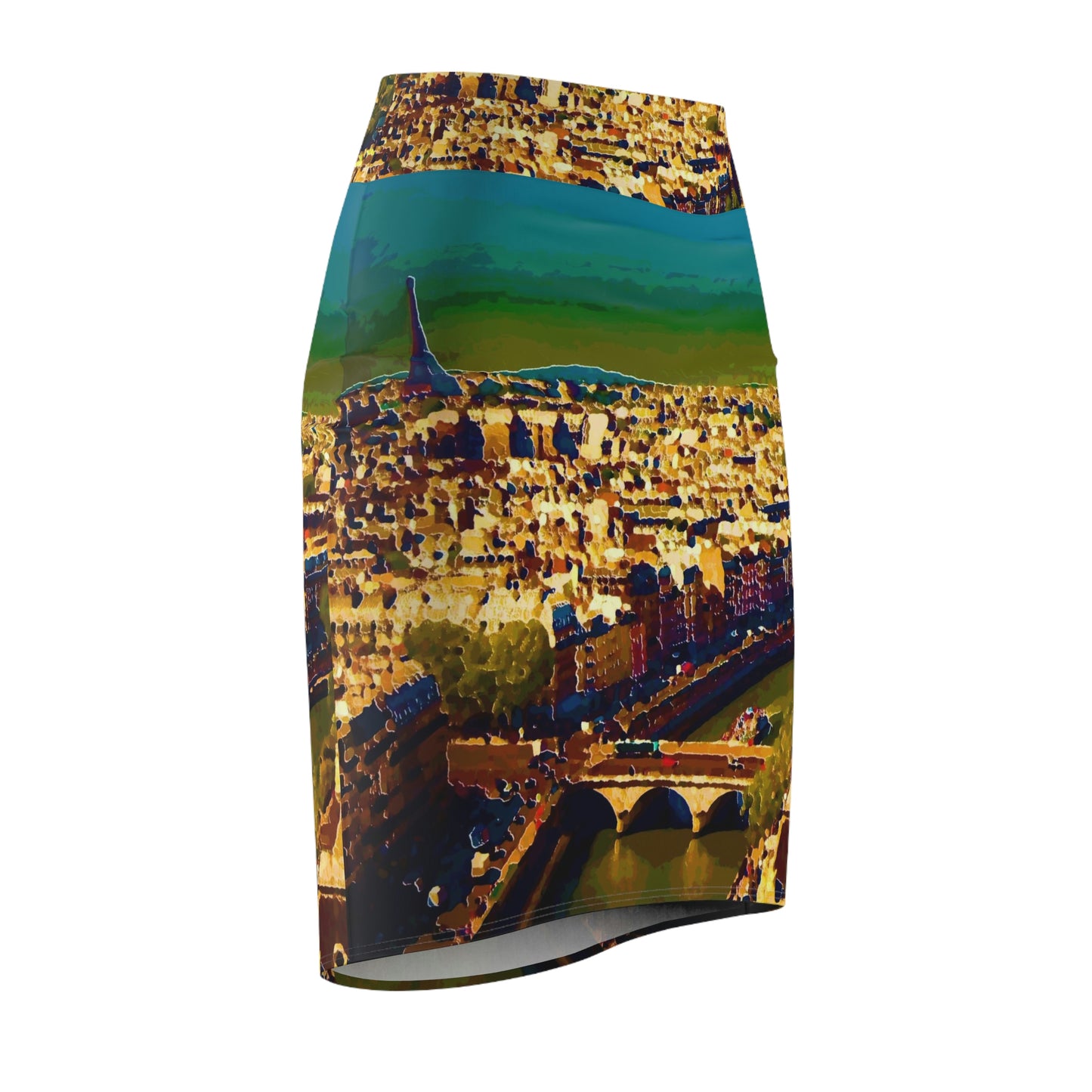 Women's Pencil Skirt ... Au Paris ... "Along The River Seine" ... Barbara Joan Bonnel-Holt: 1972 ... Original Works ...