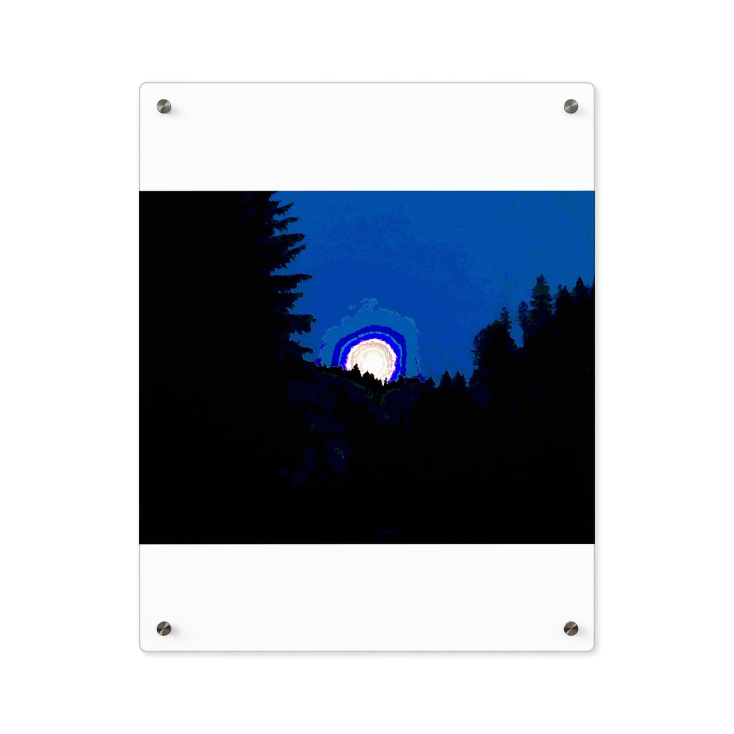 Acrylic Wall Art Panels ... "The Road Home" ...' Over The River & Through The Woods To? ...' ... Moonscape Near Elk City, Idaho ... Original Works ... 5Jan23 ...