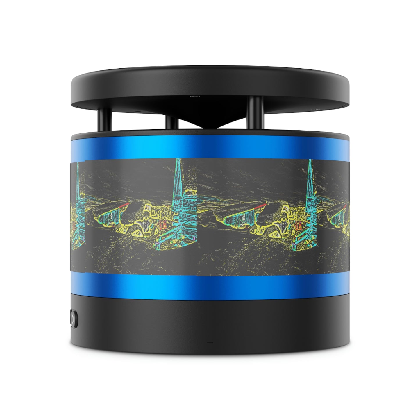 Metal Bluetooth Speaker and Wireless Charging Pad ... "Snow Vehicle In Snow Storm At-Rest" ... Circa 12Mar23 ... Central Idaho ... 18-Hours Rendering Time: Original Works ...