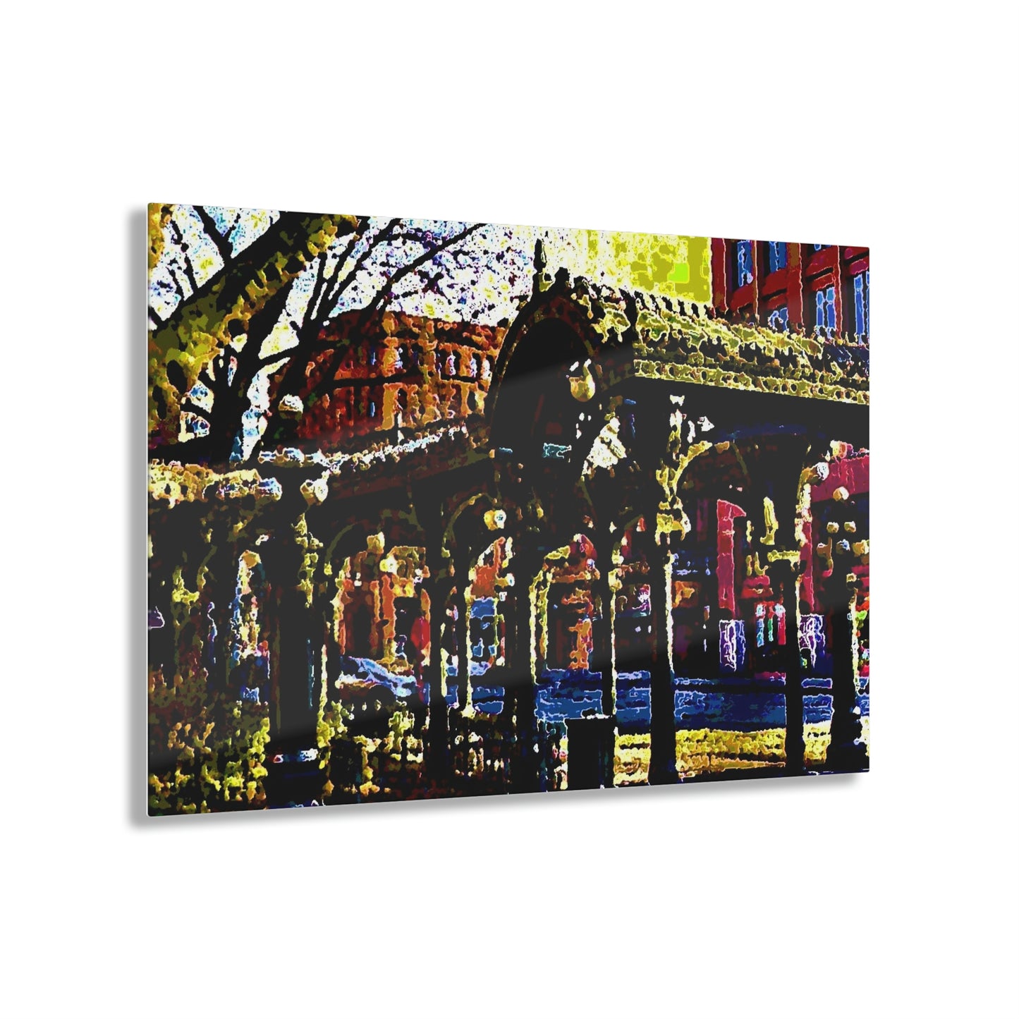 Acrylic Prints .. A Very Fine Place To Meet ... To Catch The Bus ... 'To Find A Friend' .. Just-To-Hangout ... Dr FJHolt Base Photo ... Original Works ...
