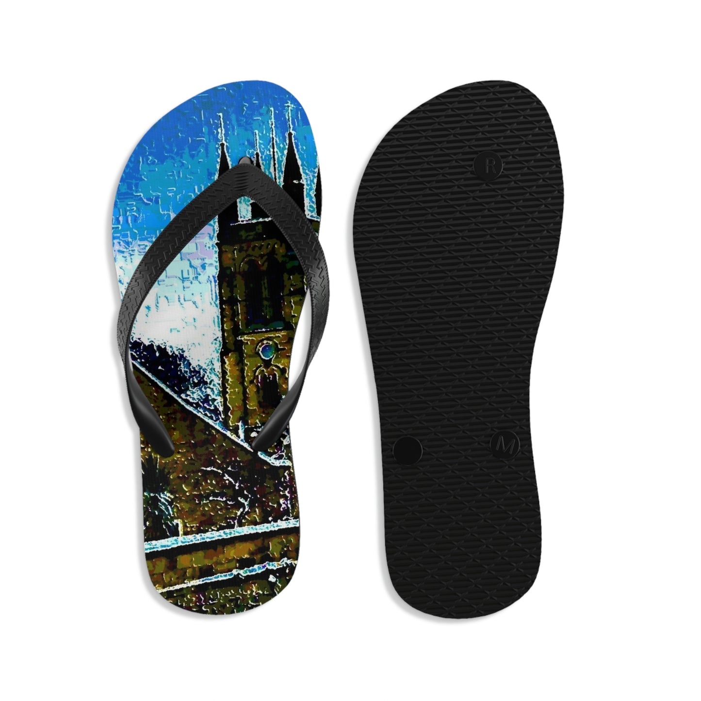 Unisex Flip-Flops ... Walikng The Streets & Alleys ... 'Strolling The Canals ... '  ... Original Works  ...