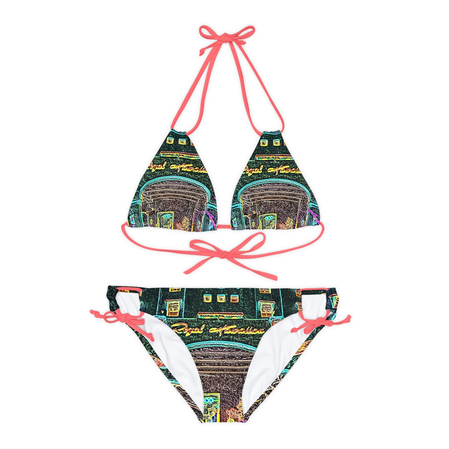 Strappy Bikini Set ... "La Grande Entree" At: 'The Pink Palace' ... The Royal Hawai'ian ... Honolulu, HI ... '27Oct2014' ... Original Works ...