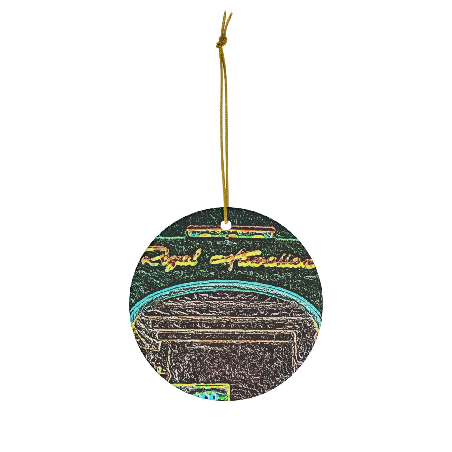 Ceramic Ornament, 1-Pack ... "La Grande Entree" At: 'The Pink Palace' ... The Royal Hawai'ian ... Honolulu, HI ... '27Oct2014' ... Original Works ...