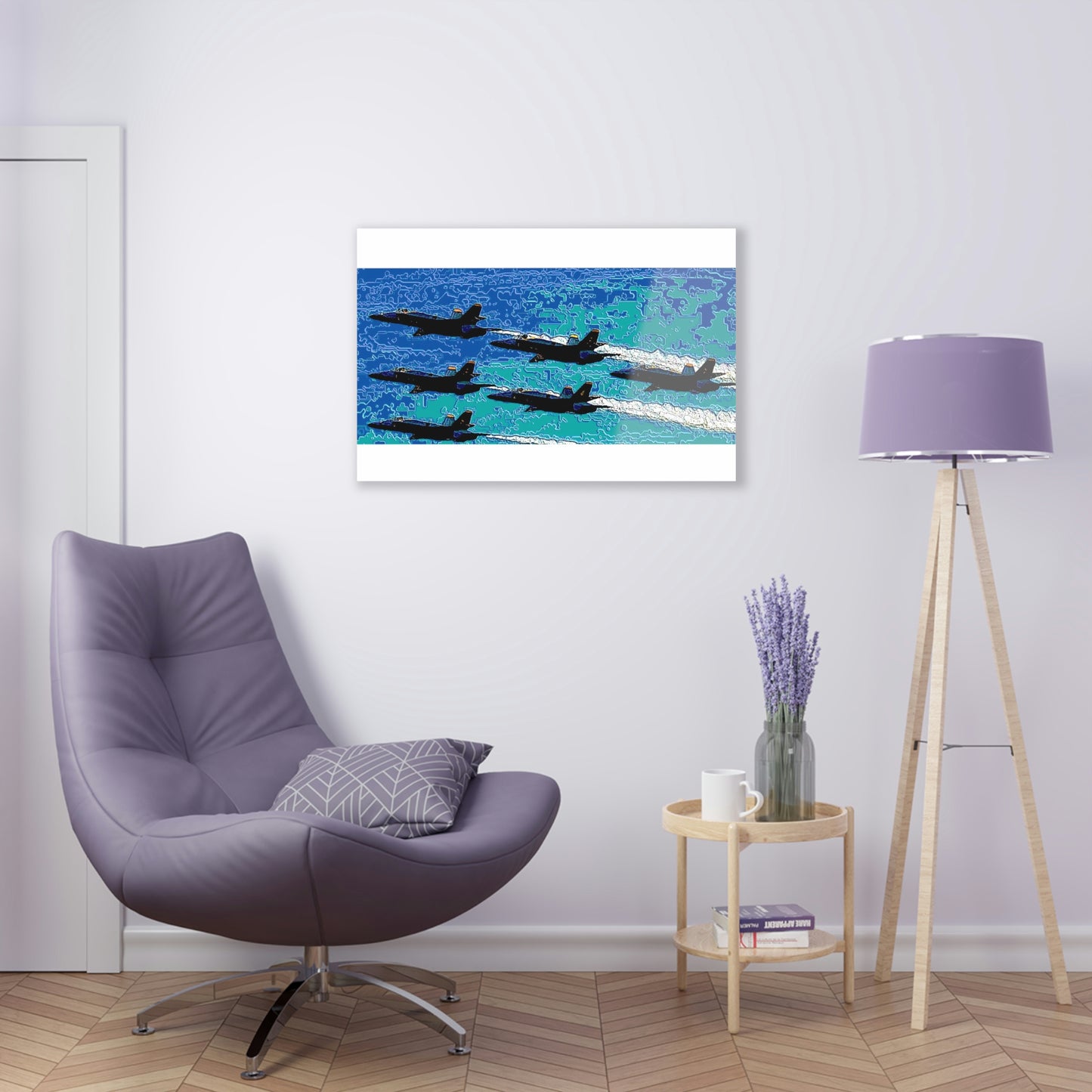 Acrylic Prints ... Seattle Seafair ..."Blue Angels Run Over Lake Washington" ... Circa Mid 1980's ... Dr FJ Holt ... Original Works ...