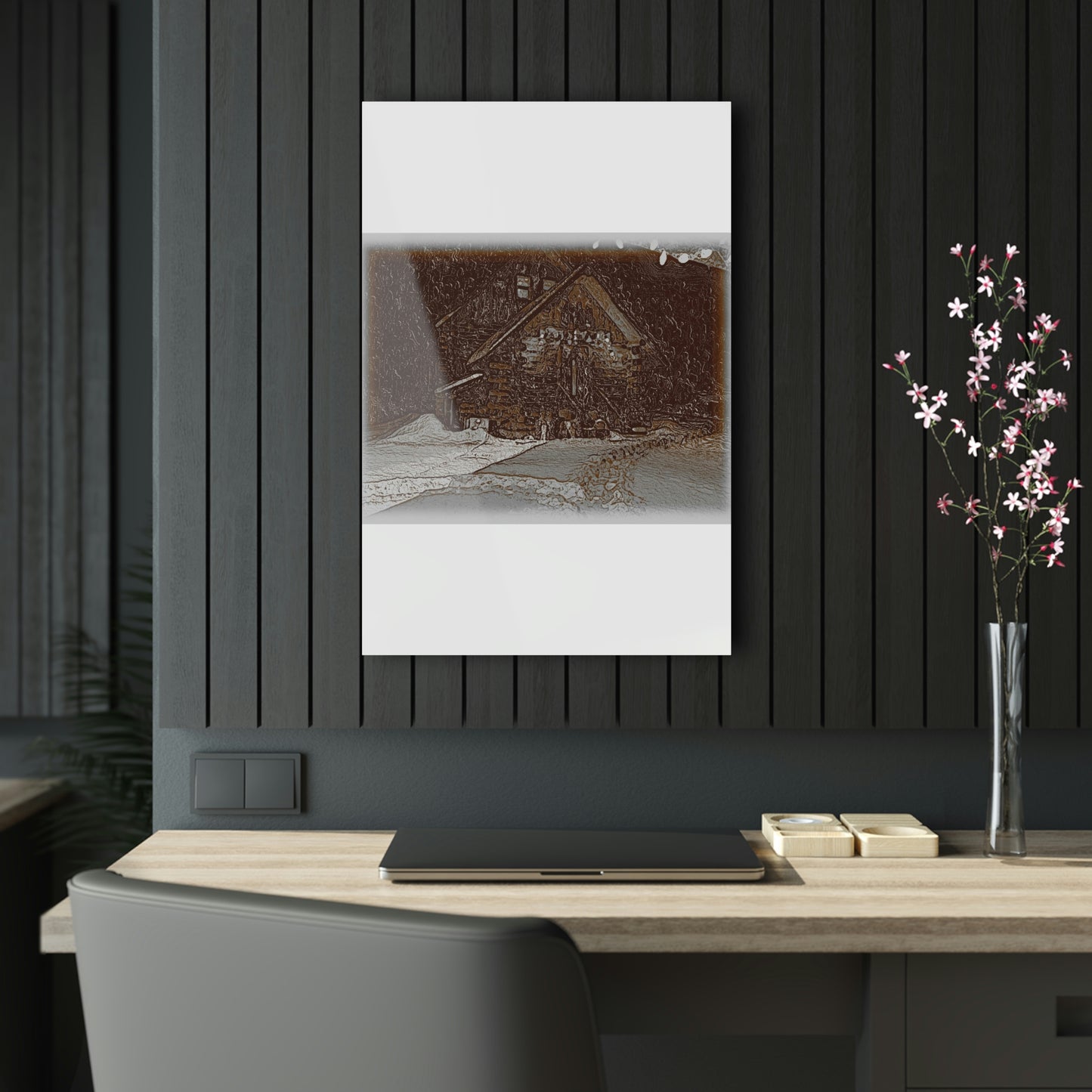 Acrylic Prints ... "A Cold, Snowy, Quiet Morning 'Above-The-Creek' ... " ... Original Works ...