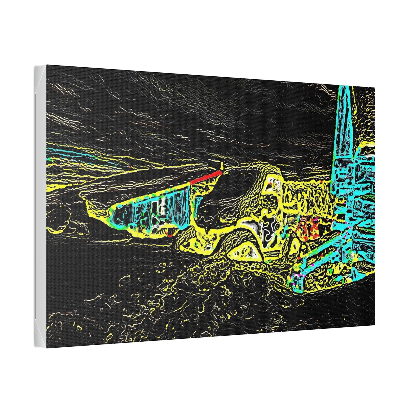 Polyester Canvas ... "Snow Vehicle In Snow Storm At-Rest" ... Circa 12Mar23 ... Central Idaho ... 18-Hours Rendering Time: Original Works ...