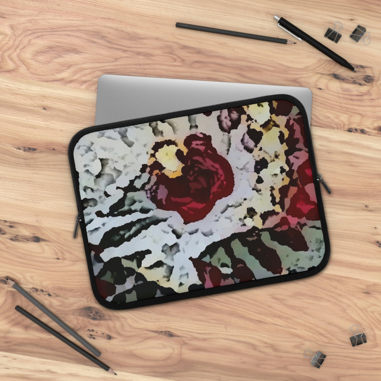Laptop Sleeve ... "A Friendly Flower" ... Pointsettia 'Pointing' ... Original Works ... (Supplied Photograph) ...